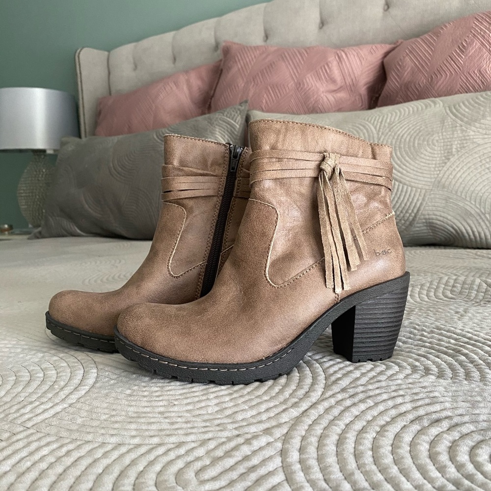 b.o.c. Brown Leather Bootie BOC